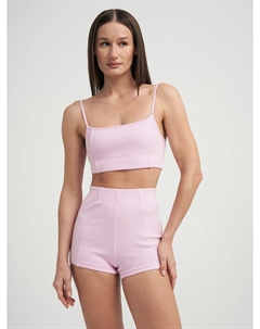 Хлопковый костюм с топом и шортами Color Basic Твое