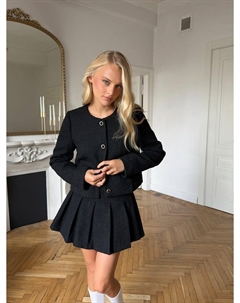 Твидовый классический укороченный пиджак Твое