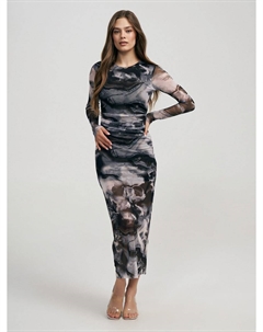 Облегающее длинное полупрозрачное платье Твое