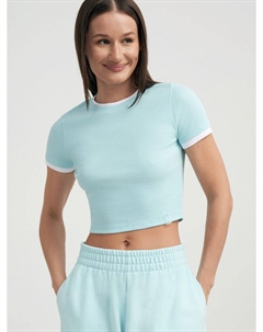 Короткая футболка в рубчик Color Basic Твое