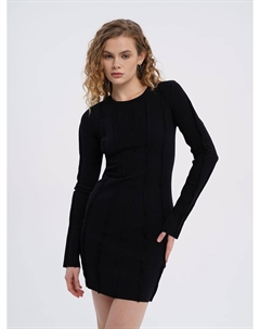 Трикотажное обтягивающее платье в рубчик Твое