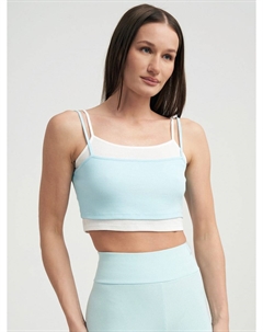 Хлопковый топ с двойными бретелями Color Basic Твое