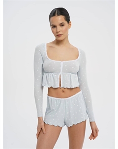 Пижама в цветочек с оборками Твое