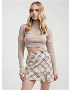 Короткая водолазка с вырезами для большого пальца Твое