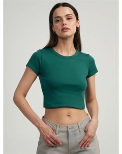 Кроп-топ однотонный с короткими рукавами Твое