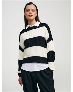 Полосатый вязаный джемпер оверсайз Твое