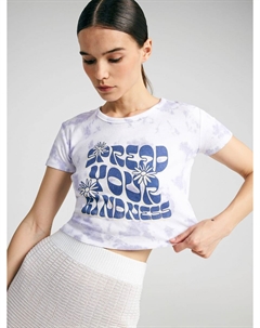 Мраморная футболка с надписью из хлопка Твое