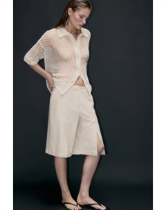 Шорты-бермуды костюмные льняные Befree