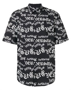 Versus рубашка с узором из логотипов 40 черный Versus