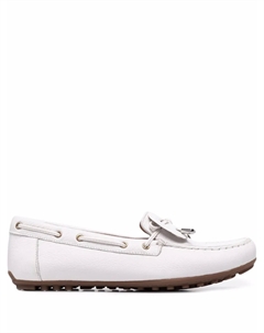 Лоферы с декоративной шнуровкой, белый Geox