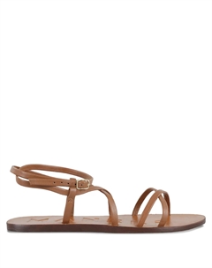 Кожаные сандалии на плоской подошве Manebi, коричневый