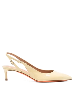 Туфли кожаные 45 мм, желтый Santoni