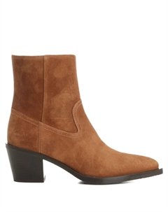 Замшевые ботильоны Tate, коричневый Stuart weitzman