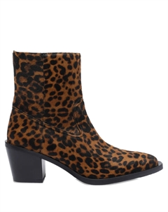 Ботильоны с леопардовым принтом высотой 70 мм, коричневый Stuart weitzman