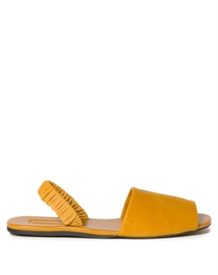 Сандалии со сборками, желтый Miu miu