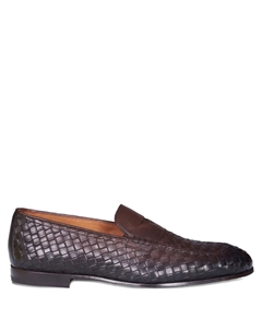 Мокасины из плетеной кожи, коричневый Doucal's