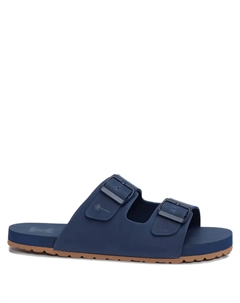 Сандалии на плоской подошве с пряжками Manebi, синий