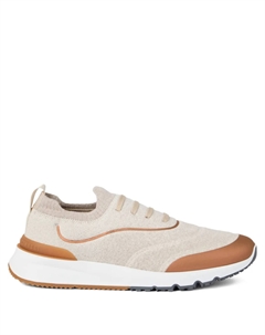 Трикотажные кроссовки, нейтральный Brunello cucinelli