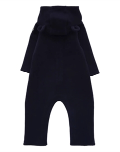 Комбинезон с капюшоном и логотипом, синий Moncler enfant