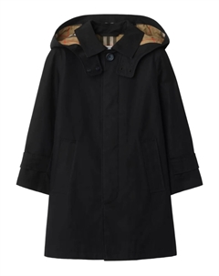 Пальто с капюшоном Kids, черный Burberry