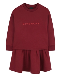 Платье-толстовка с логотипом, красный Givenchy kids