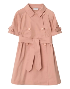 Платье с поясом Kids, розовый Burberry