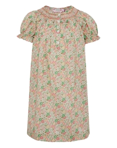 Платье из хлопка с цветочным принтом, розовый Bonpoint