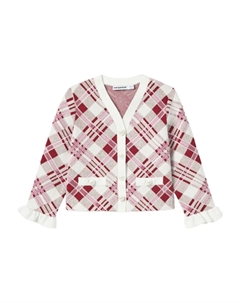Клетчатый кардиган, красный Self-portrait kids