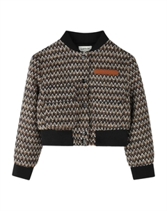 Куртка-бомбер с зигзагообразным узором, нейтральный Lanvin enfant