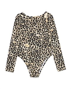 Боди с анималистичным принтом, нейтральный Miss blumarine