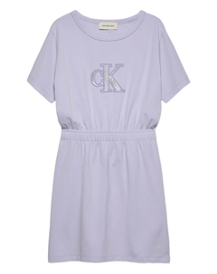 Платье с блестящим логотипом, фиолетовый Calvin klein kids