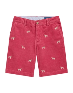 KIDS шорты с вышивкой Dog, красный Polo ralph lauren
