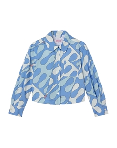 Рубашка Leocorno с абстрактным принтом, белый Pucci junior