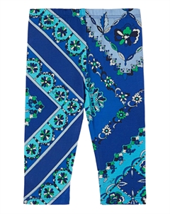 Леггинсы с принтом Festa, синий Pucci junior