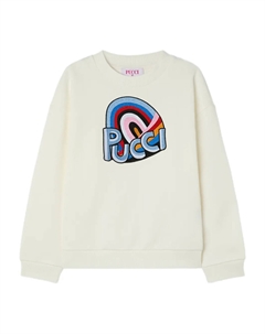 Толстовка с вышитым логотипом, белый Pucci junior
