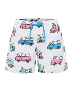 Шорты для плавания с принтом Снупи, белый Mc2 saint barth kids