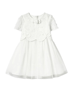 Платье из вышитого тюля, белый Self-portrait kids