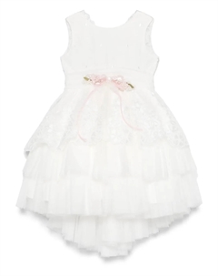 Платье с цветочной аппликацией, белый Mimilù