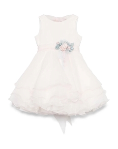 Платье с цветочной аппликацией, розовый Mimilù