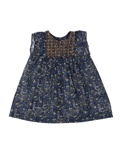 Платье с цветочным принтом, синий Bonpoint