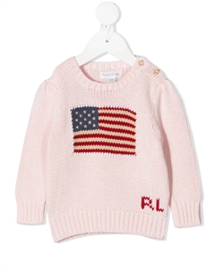 KIDS джемпер American Flag, розовый Polo ralph lauren