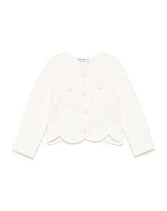Кардиган на пуговицах, белый Self-portrait kids