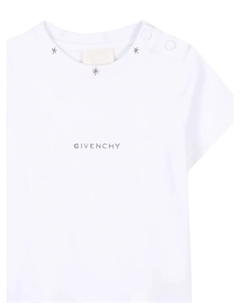 Футболка с коротким рукавом и вышитым логотипом, белый Givenchy kids