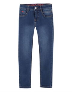 Джинсы с нашивкой-логотипом, синий Hugo kids