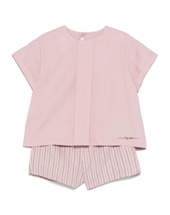 Комплект из шортов и футболки в полоску, розовый Il gufo