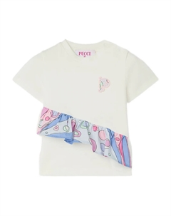 Футболка с оборками, нейтральный Pucci junior