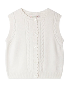 Кардиган без рукавов, белый Bonpoint