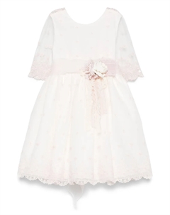 Платье с цветочной аппликацией, розовый Mimilù