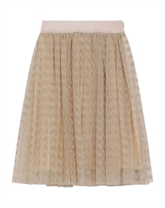 Kids шелковая юбка миди, нейтральный Dolce&gabbana