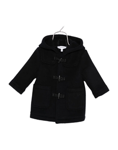 Пальто дафлкот с капюшоном, синий Emporio armani kids